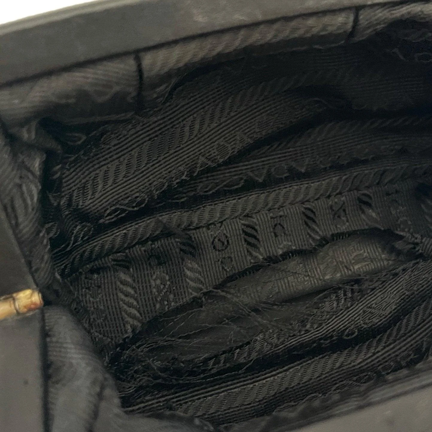 Prada Black Nylon Kisslock Mini Bag - Image 5