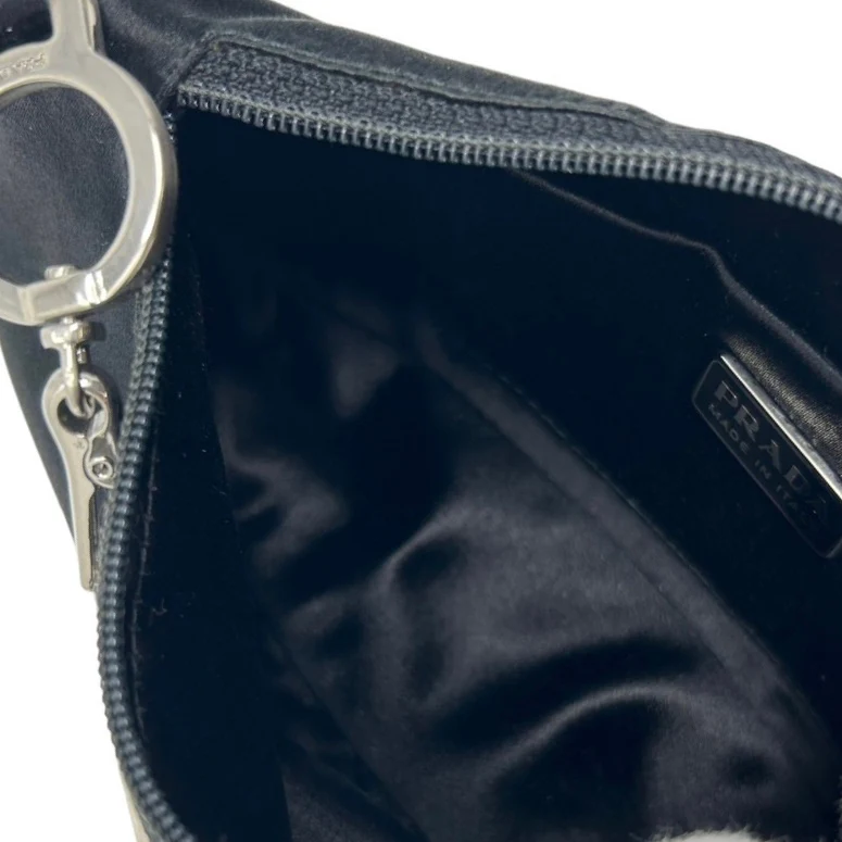 Prada Black Satin Mini Shoulder Bag - Image 3
