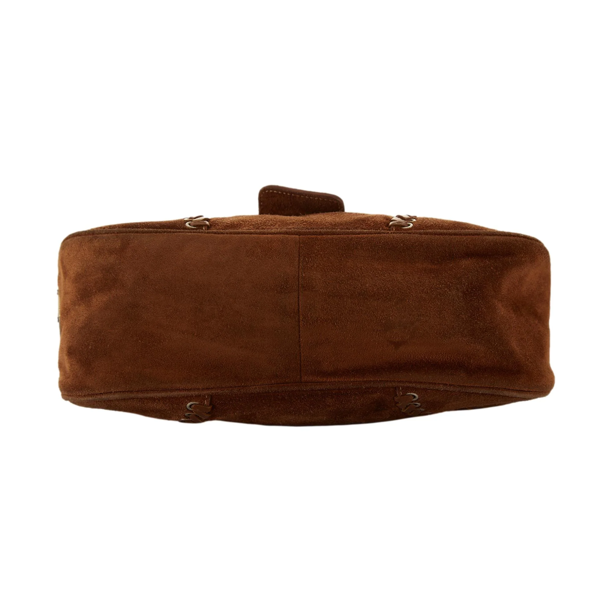 Prada Brown Suede Shoulder Bag - Image 3