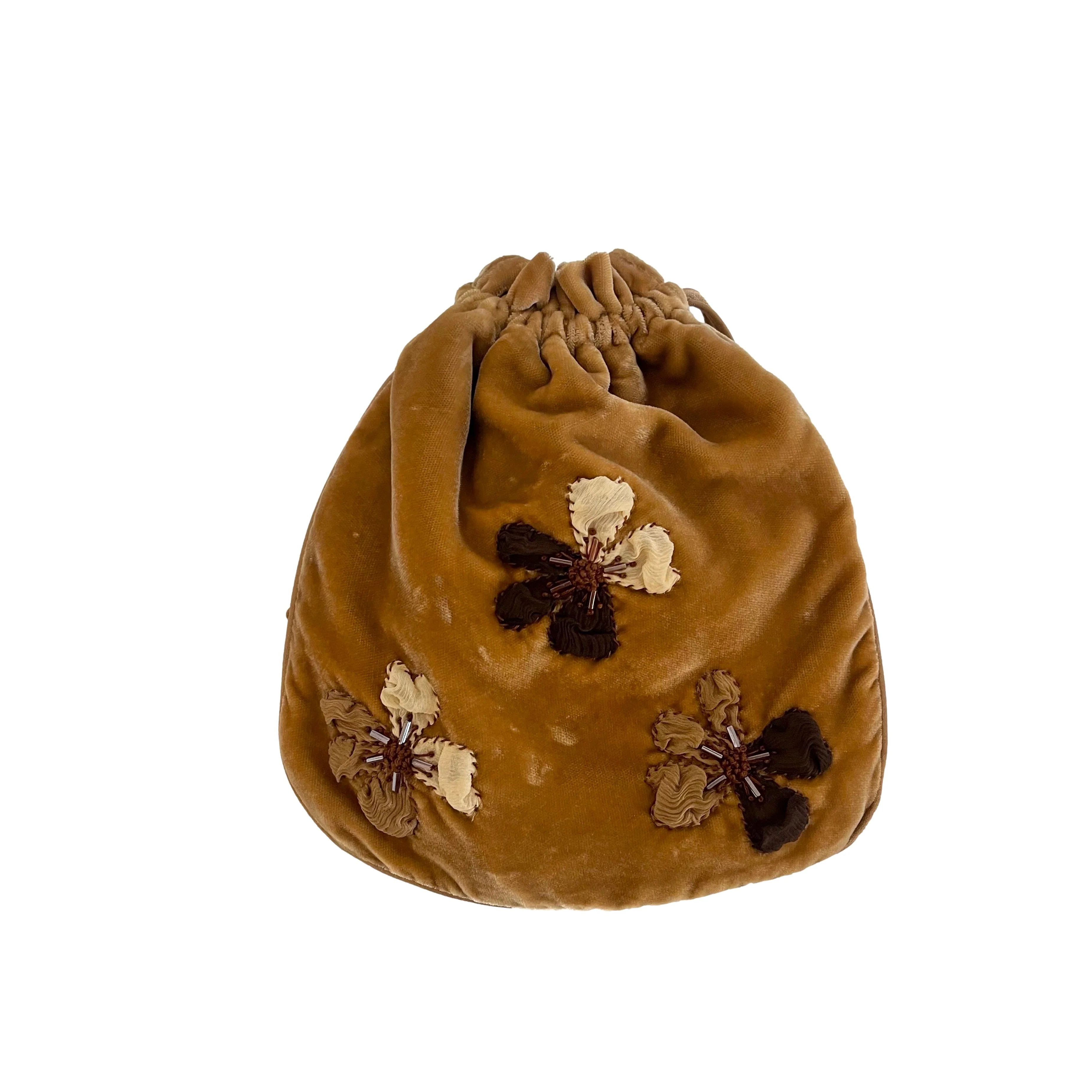 Prada Brown Velvet Mini Bag - Image 2