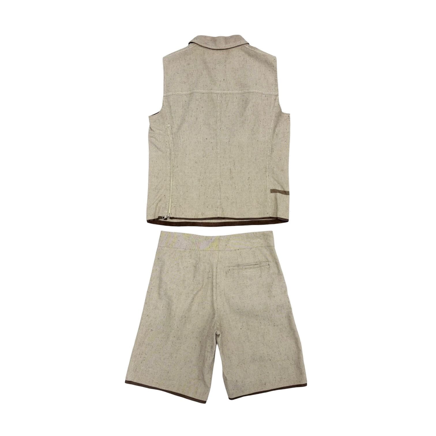Prada Canvas Logo Short Set - Image 3