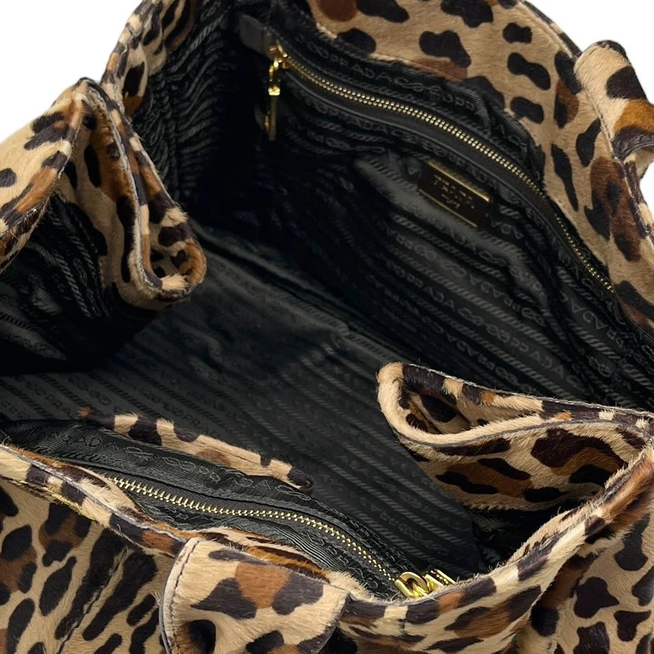 Prada Cheetah Print Calf Hair Top Handle Bag - Image 3