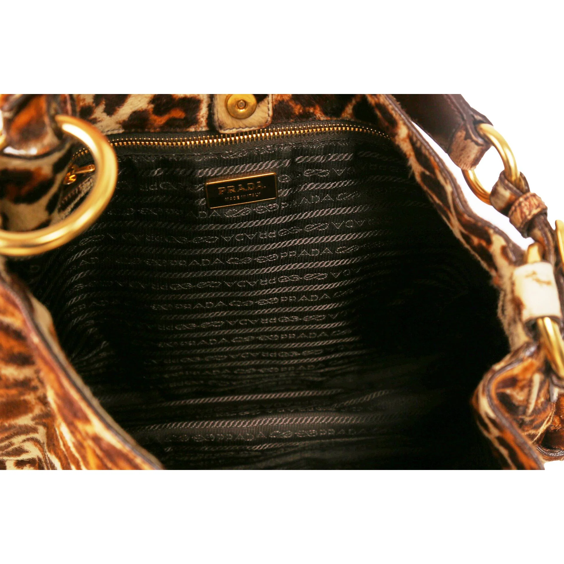 Prada Cheetah Print Jumbo Shoulder Bag - Image 4