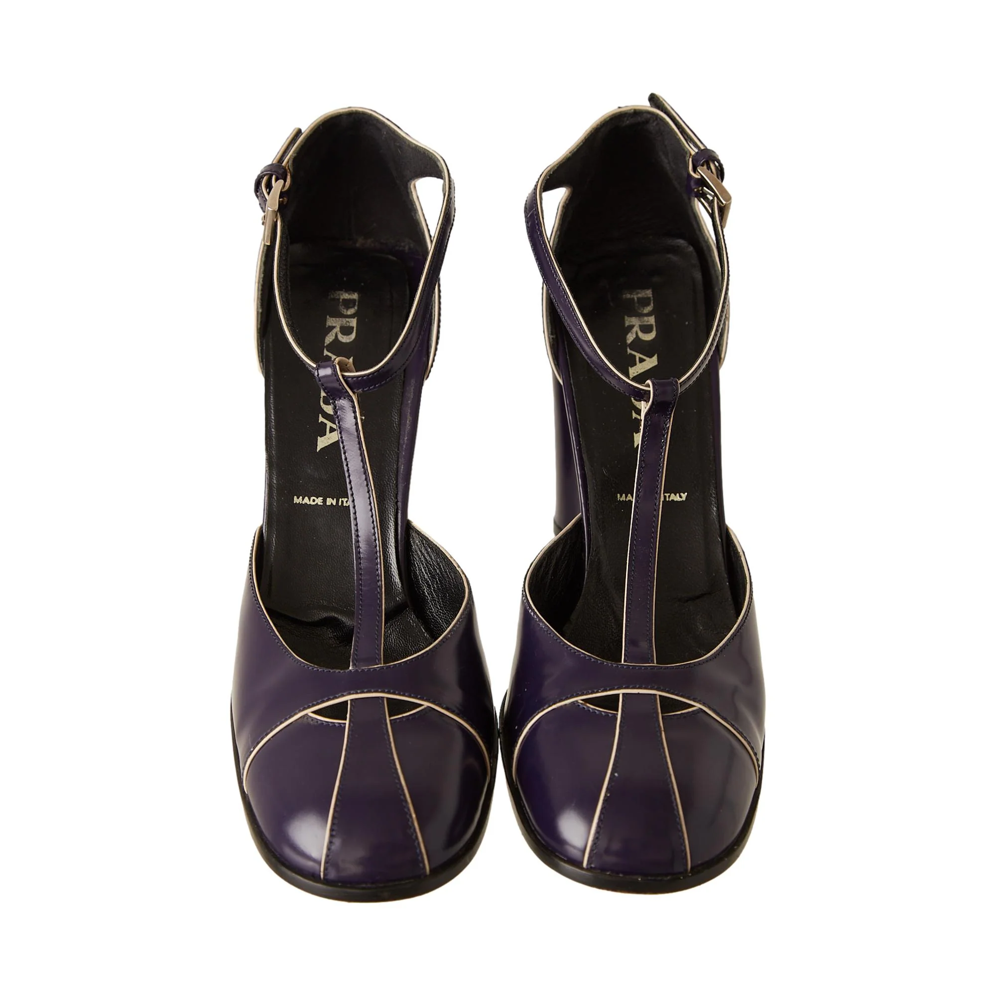 Prada 'Last Season' Purple Strap Heels - Image 2