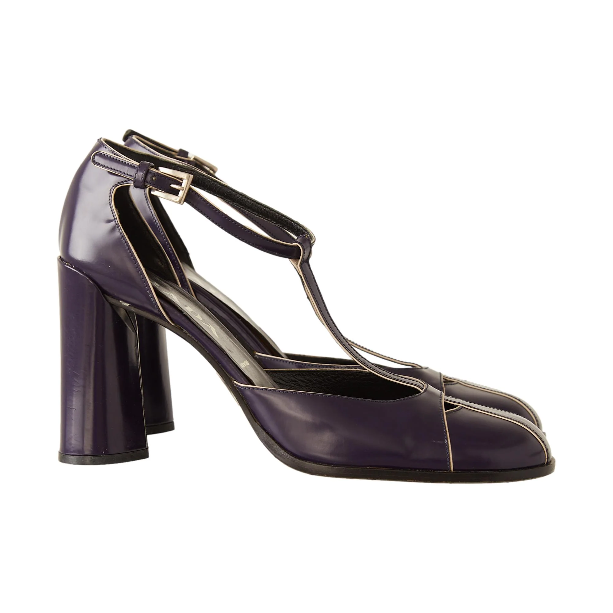 Prada 'Last Season' Purple Strap Heels - Image 3