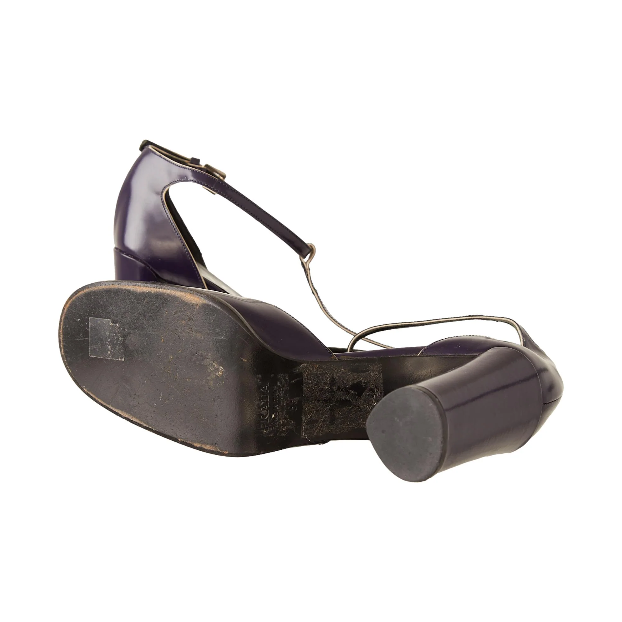 Prada 'Last Season' Purple Strap Heels - Image 4