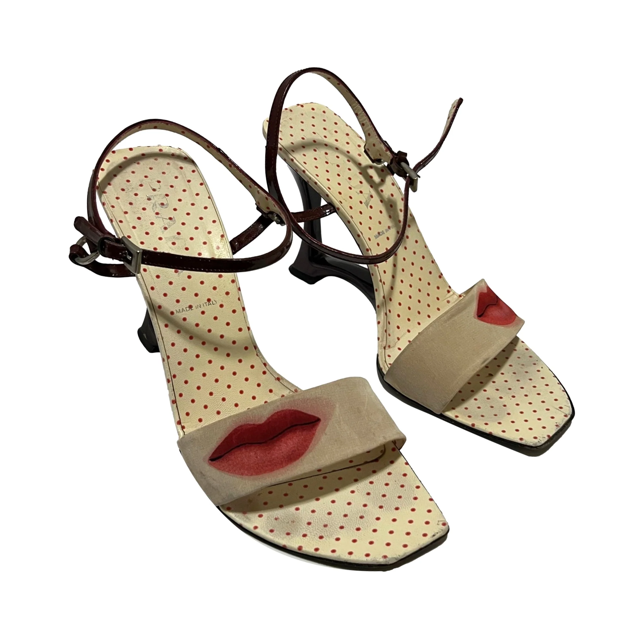 Prada Lip Print Heels - Image 2