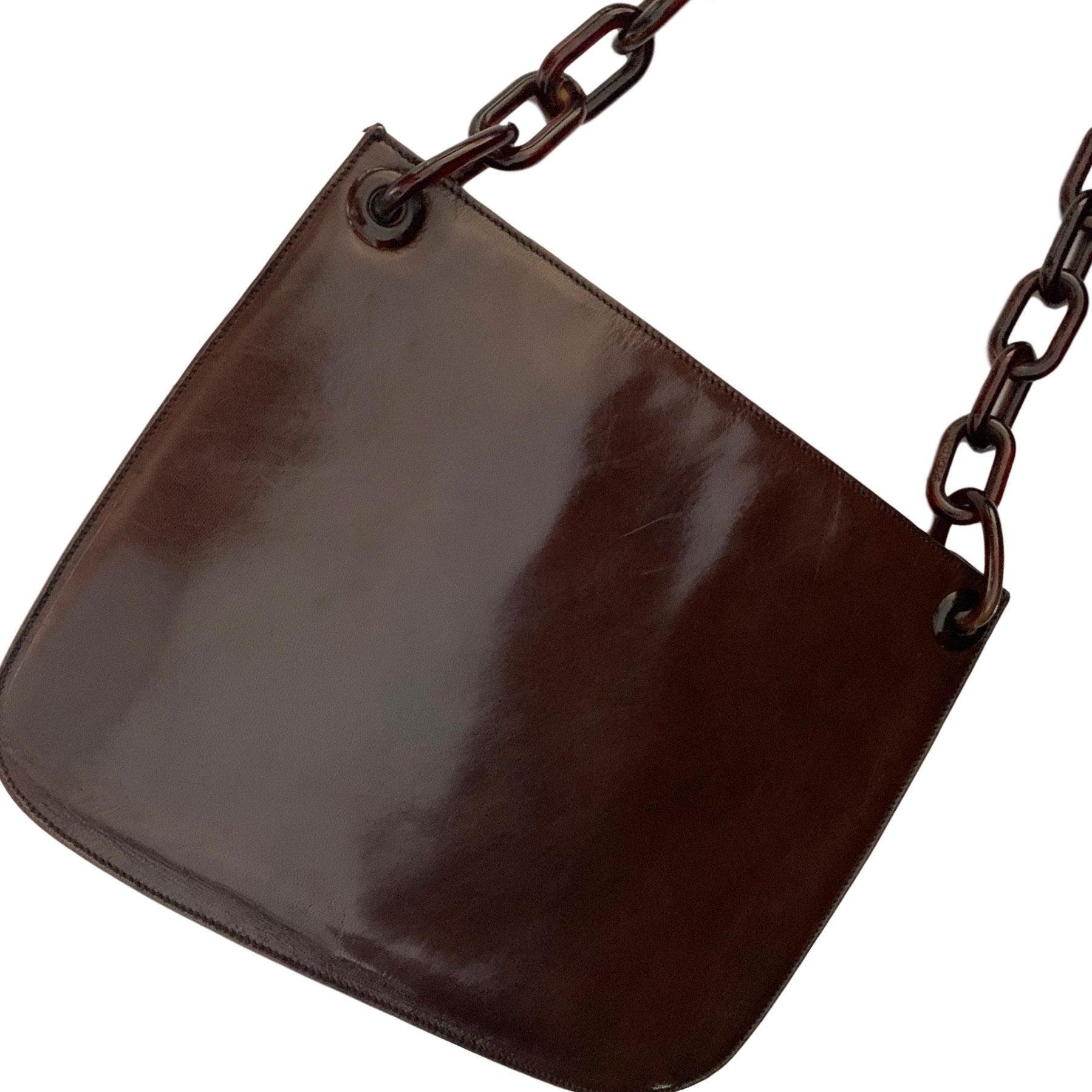 Prada Logo Plastic Chain Shoulder Bag - Image 3