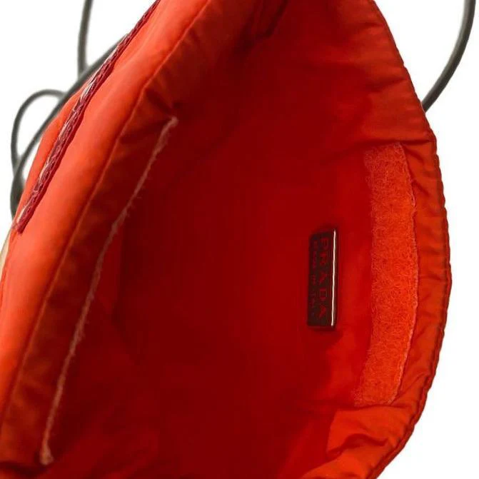 Prada Orange Nylon Utility Bag 💰 - Image 4