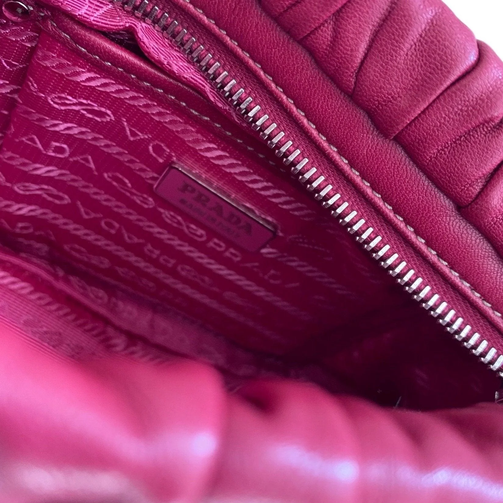 Prada Pink Leather Mini Bow Shoulder Bag - Image 6