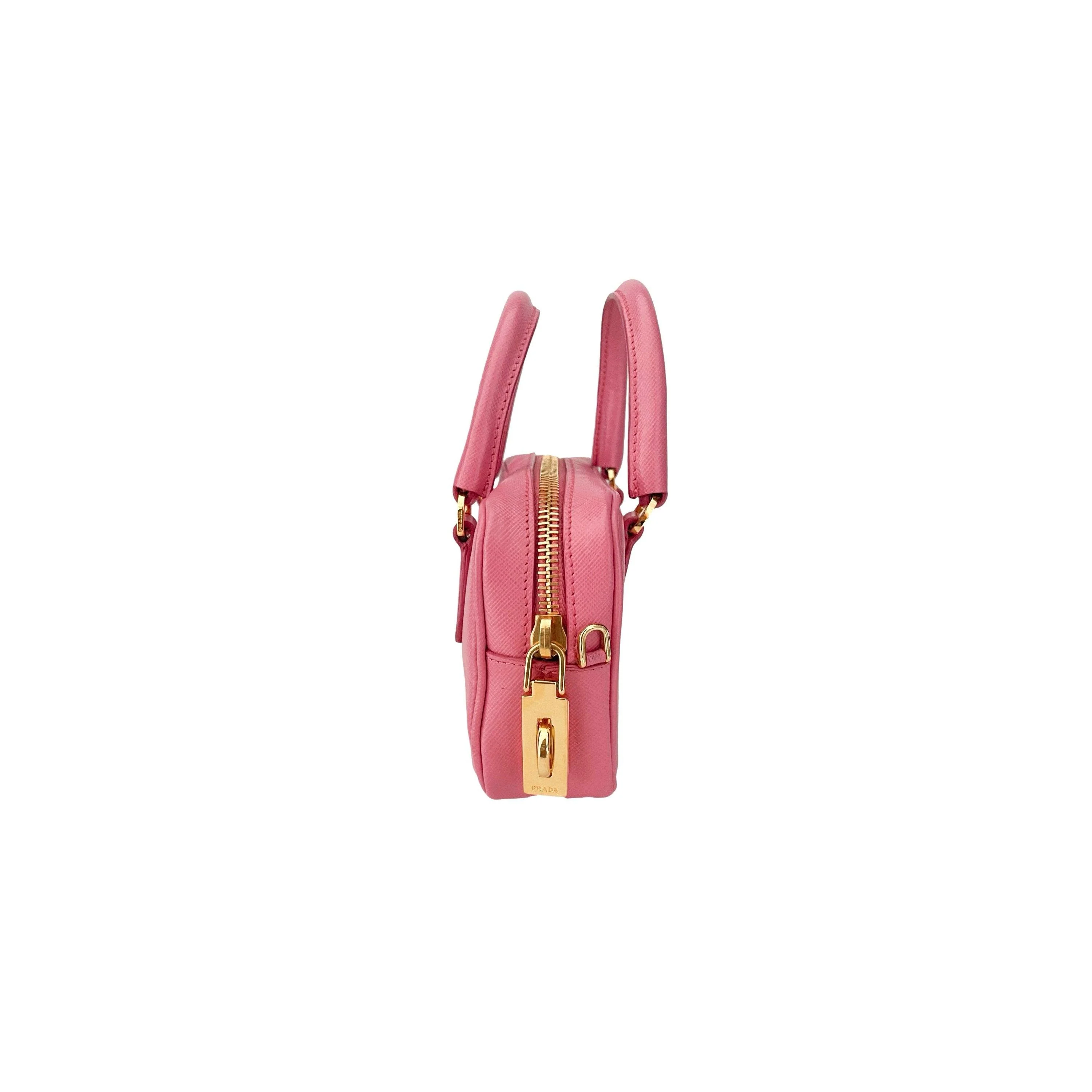 Prada Pink Micro Two Way Bag - Image 3