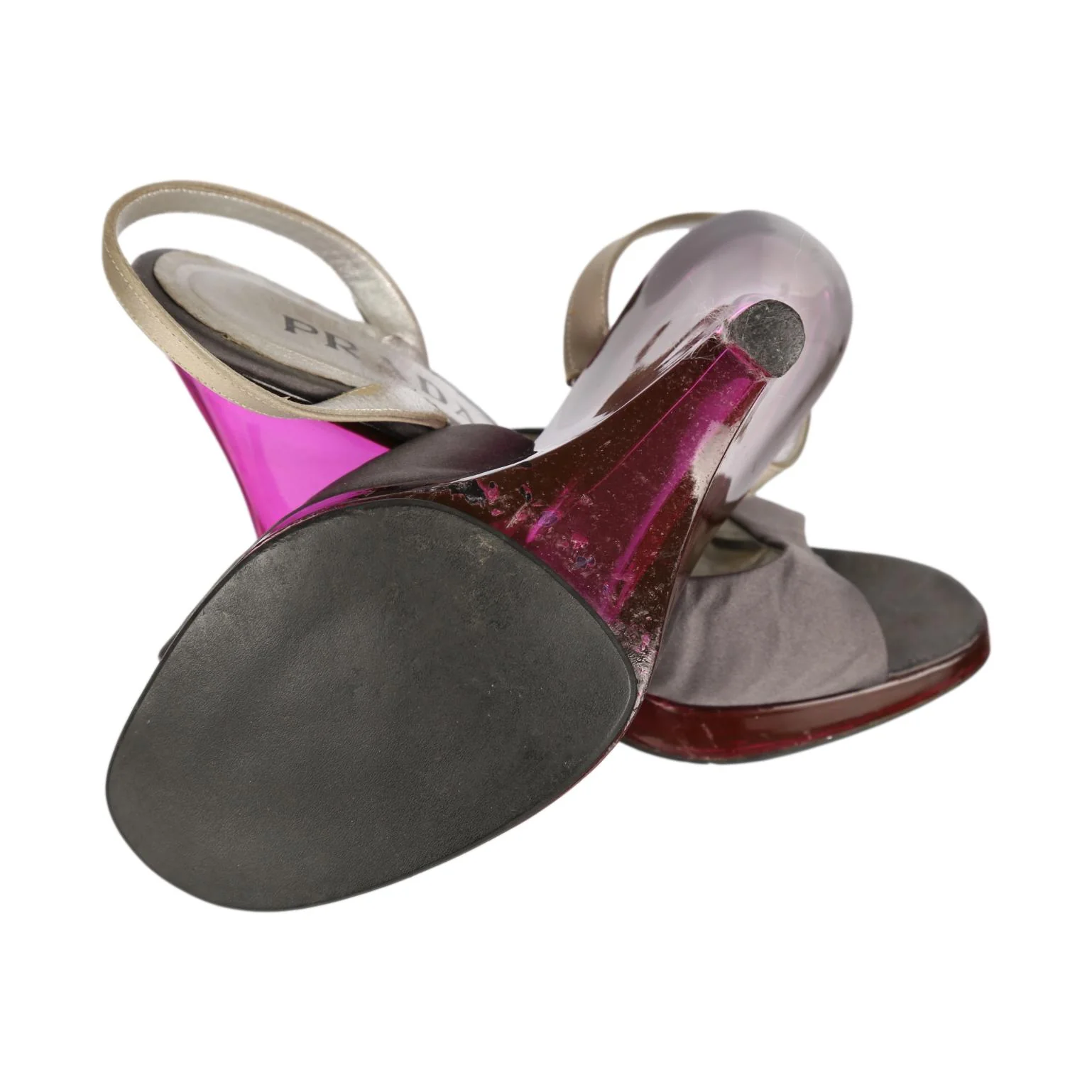 Prada Purple Lucite Strap Wedge - Image 3