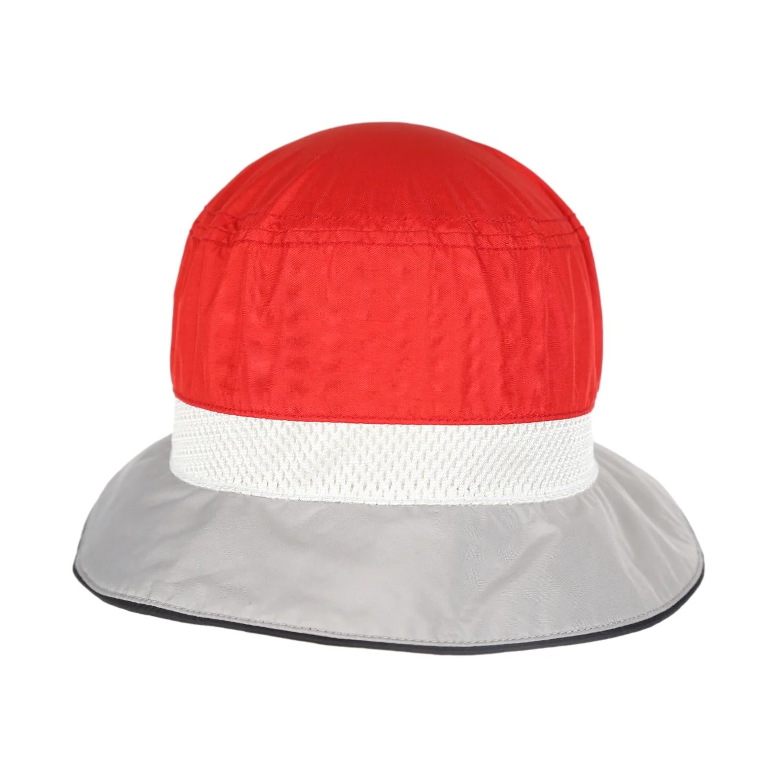 Prada Red Mesh Bucket Hat - Image 2