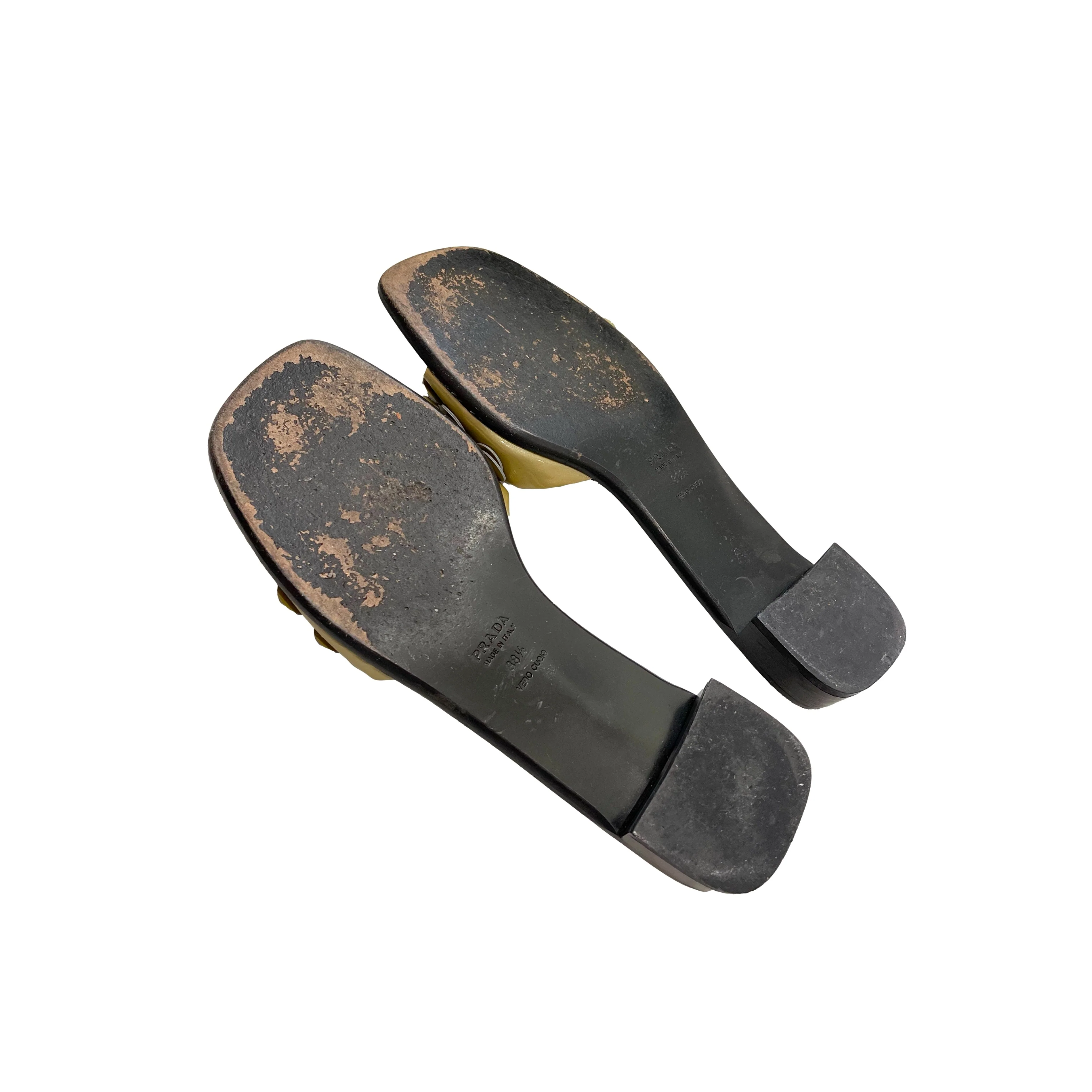 Prada Silver Sequins Sandals-38.5 - Image 3
