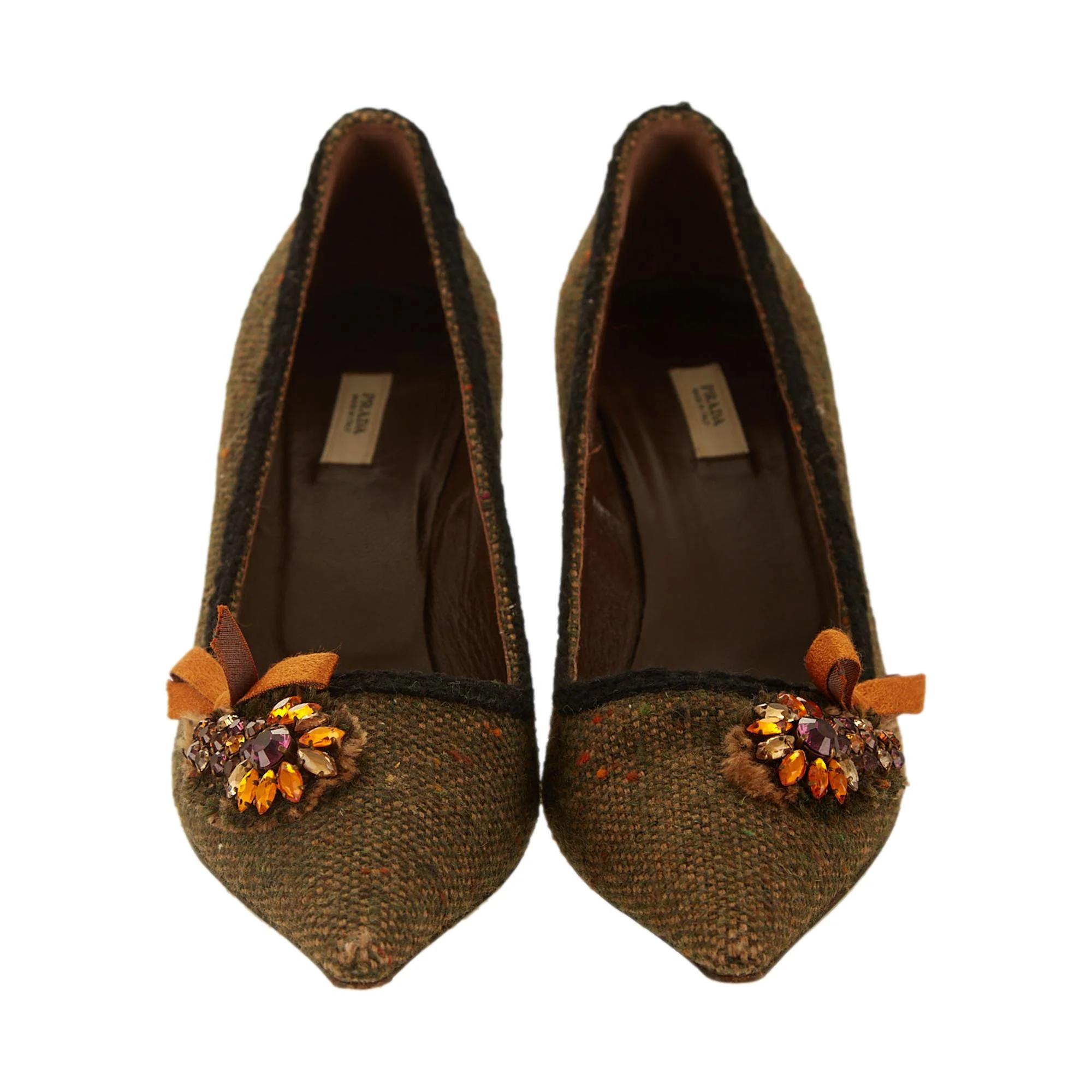 Prada Tweed Gem Heels - Image 2