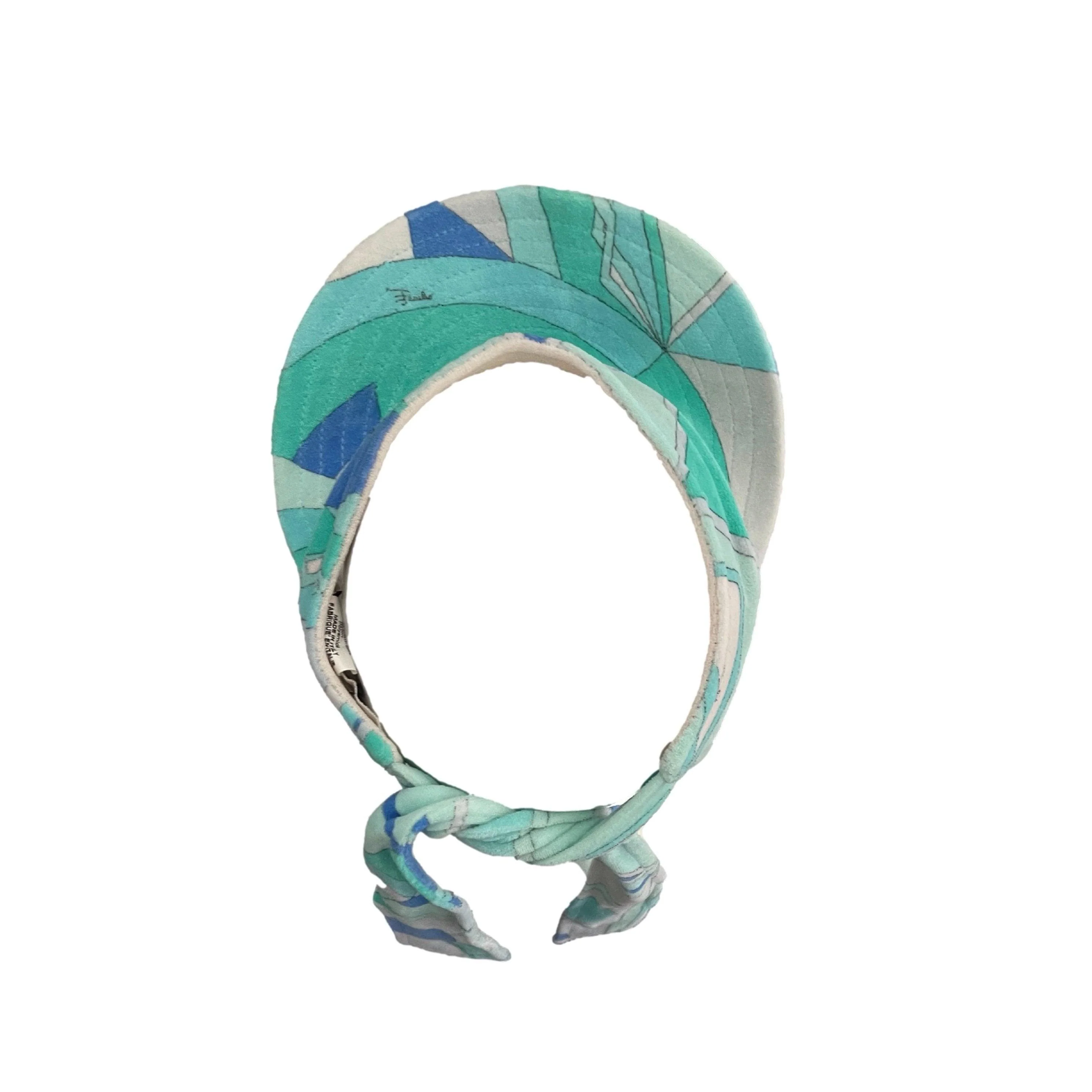 Pucci Baby Blue Terrycloth Tie Visor - Image 2
