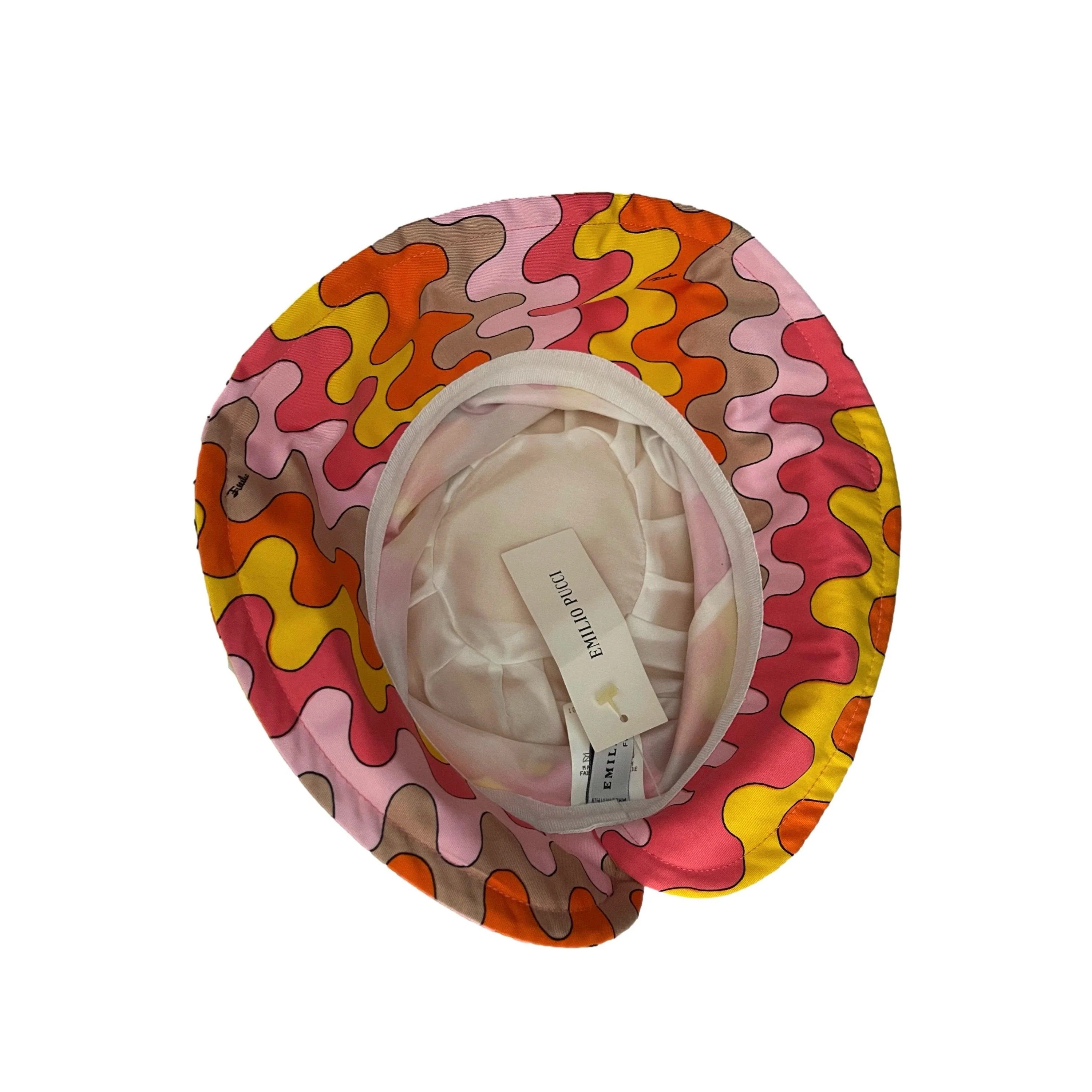 Pucci Orange Print Bucket Hat - Image 3