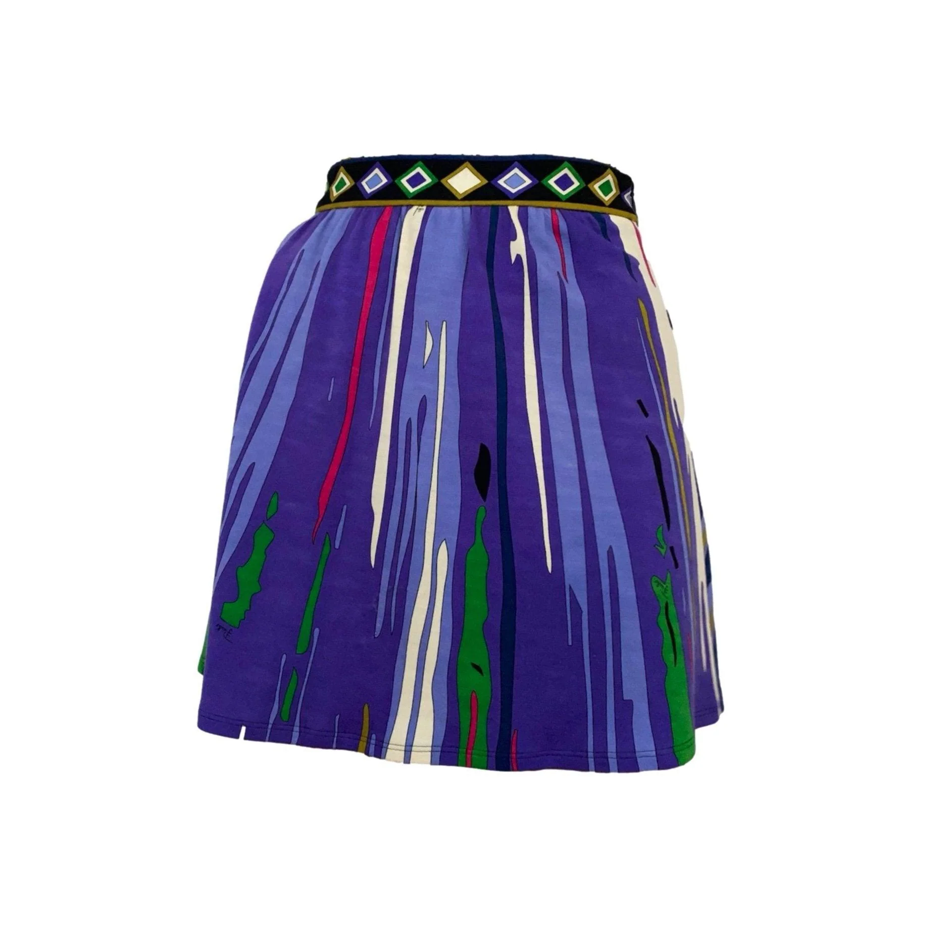 Pucci Purple Print Stretch A Line Skirt