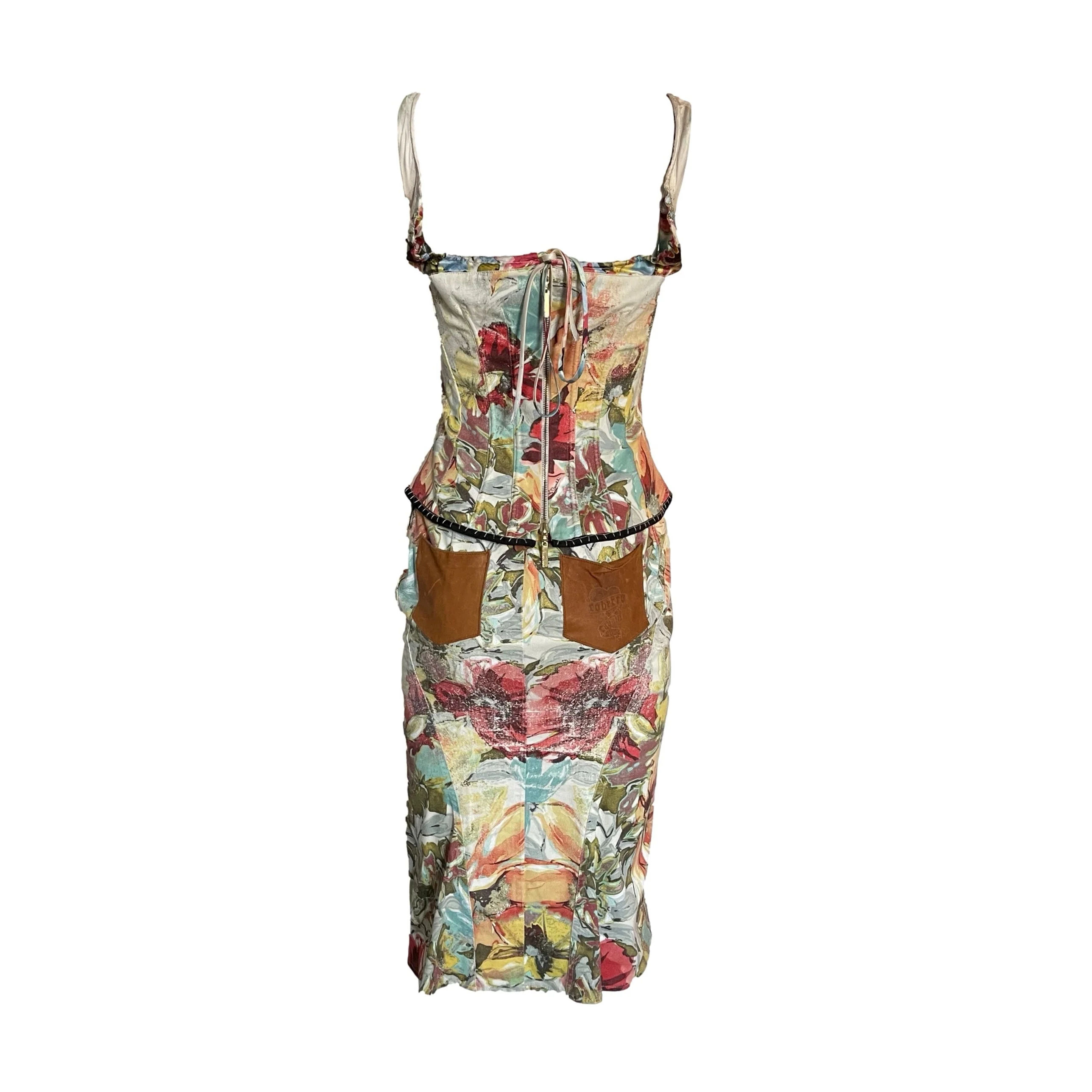 Roberto Cavalli Floral Print Corset Set - Image 2