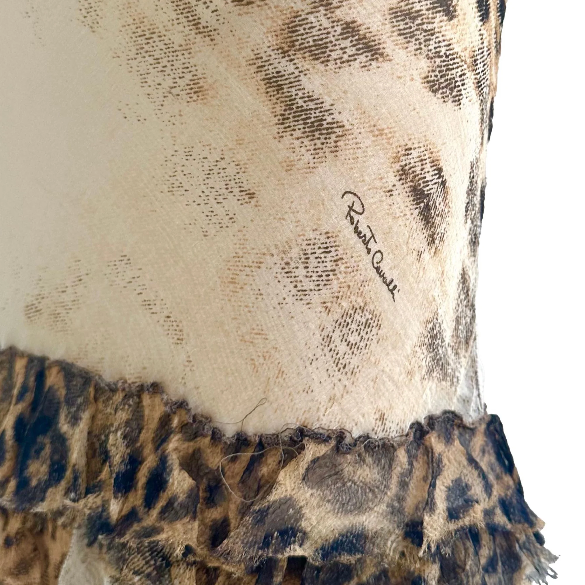 Roberto Cavalli Silk Ruffled Cheetah Gown - Image 3