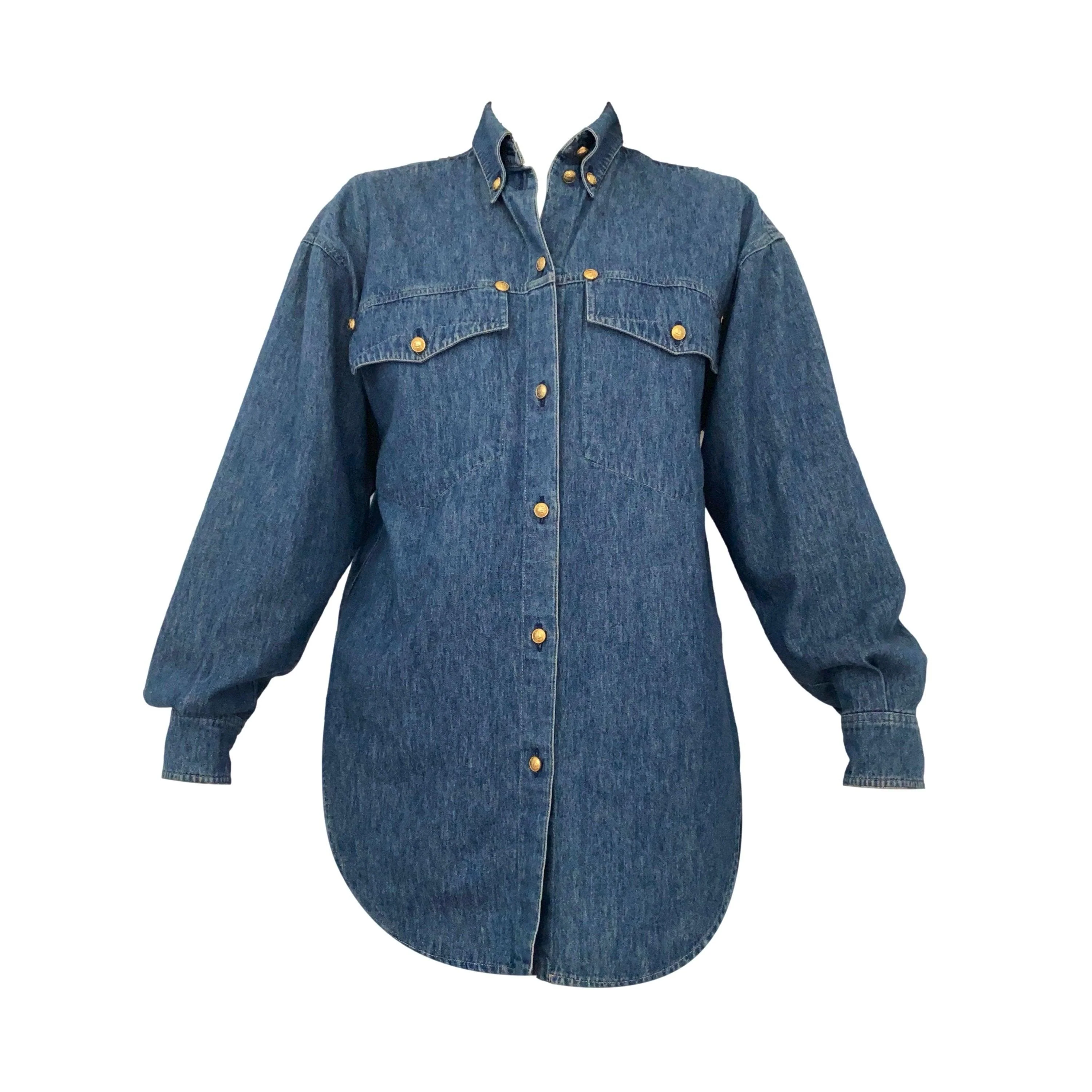 Versace Denim Button Down
