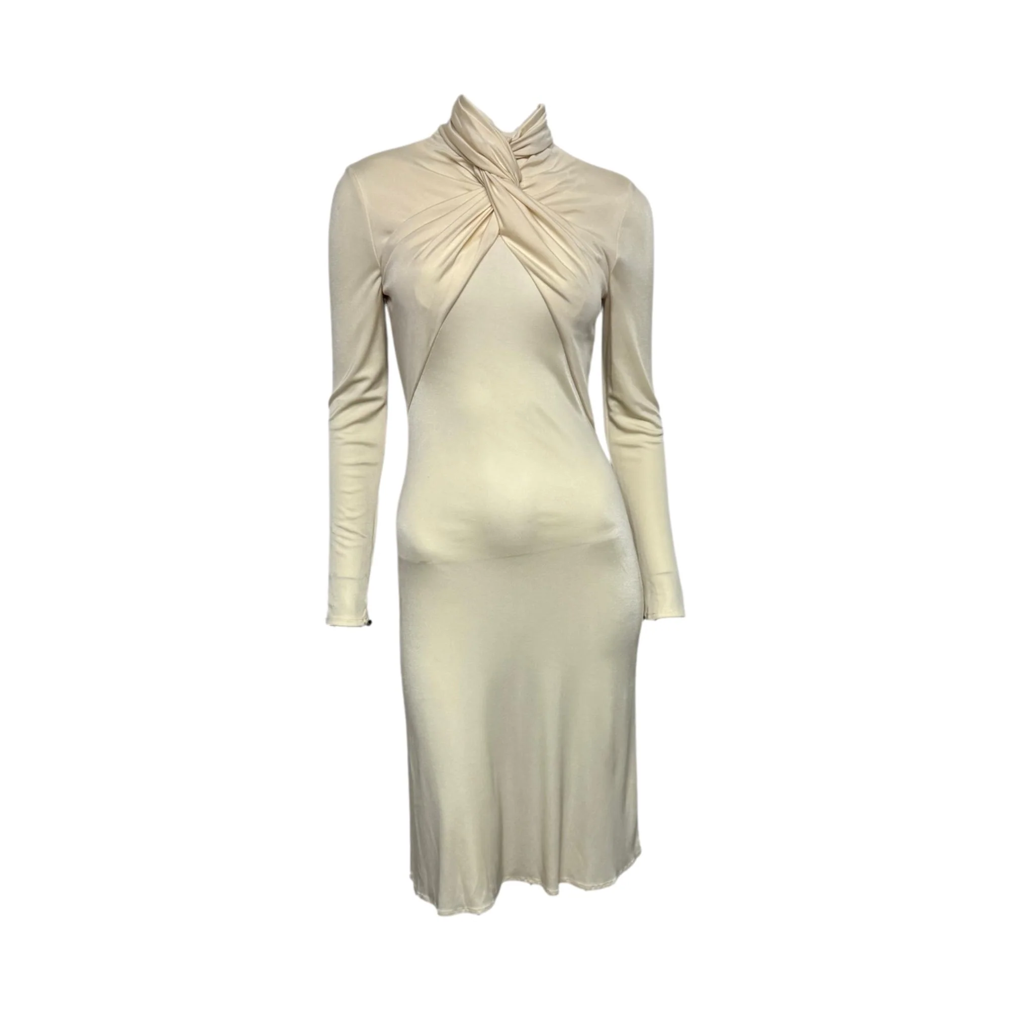 Versace Ivory Long Sleeve Dress - Image 2
