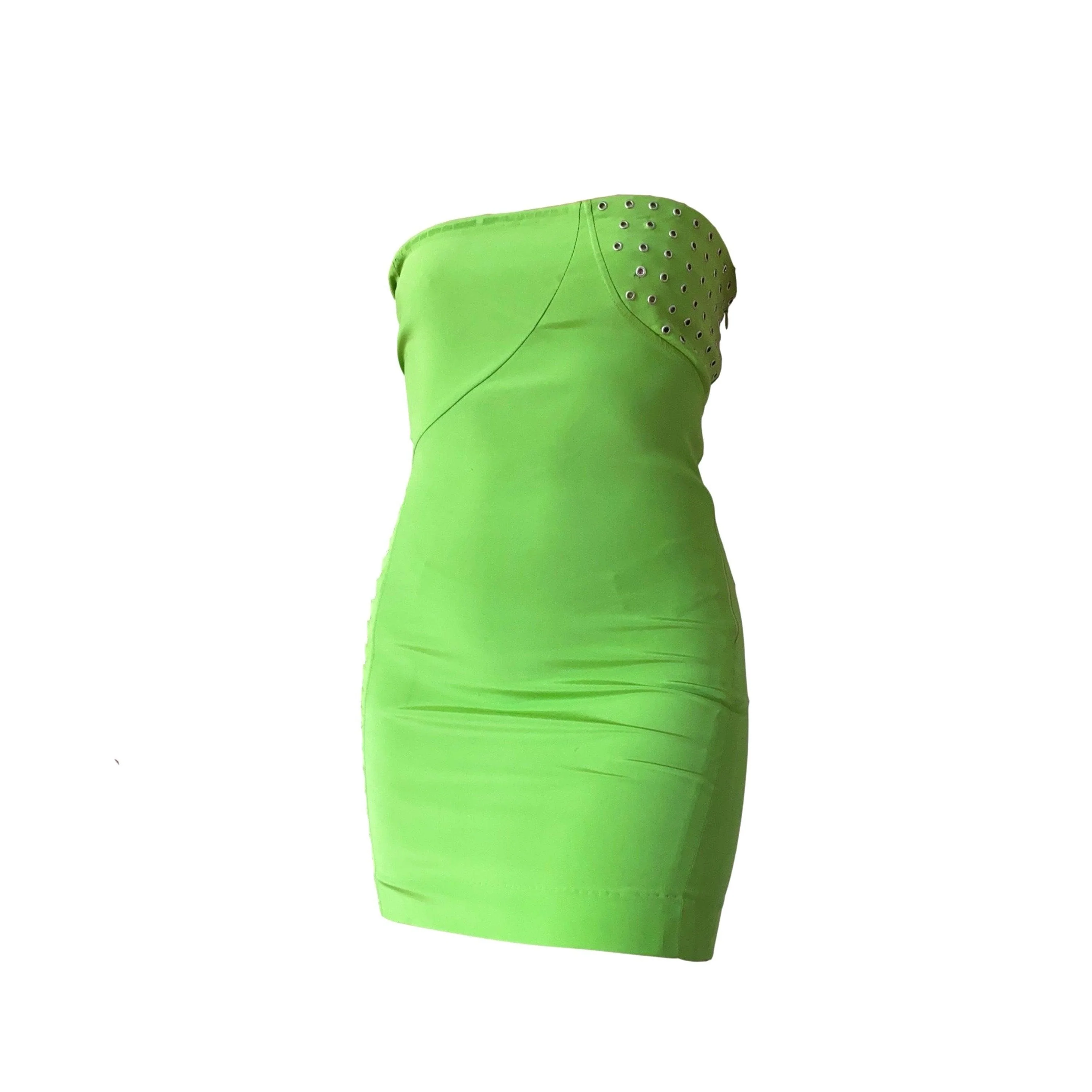 Versace Lime Grommet Dress