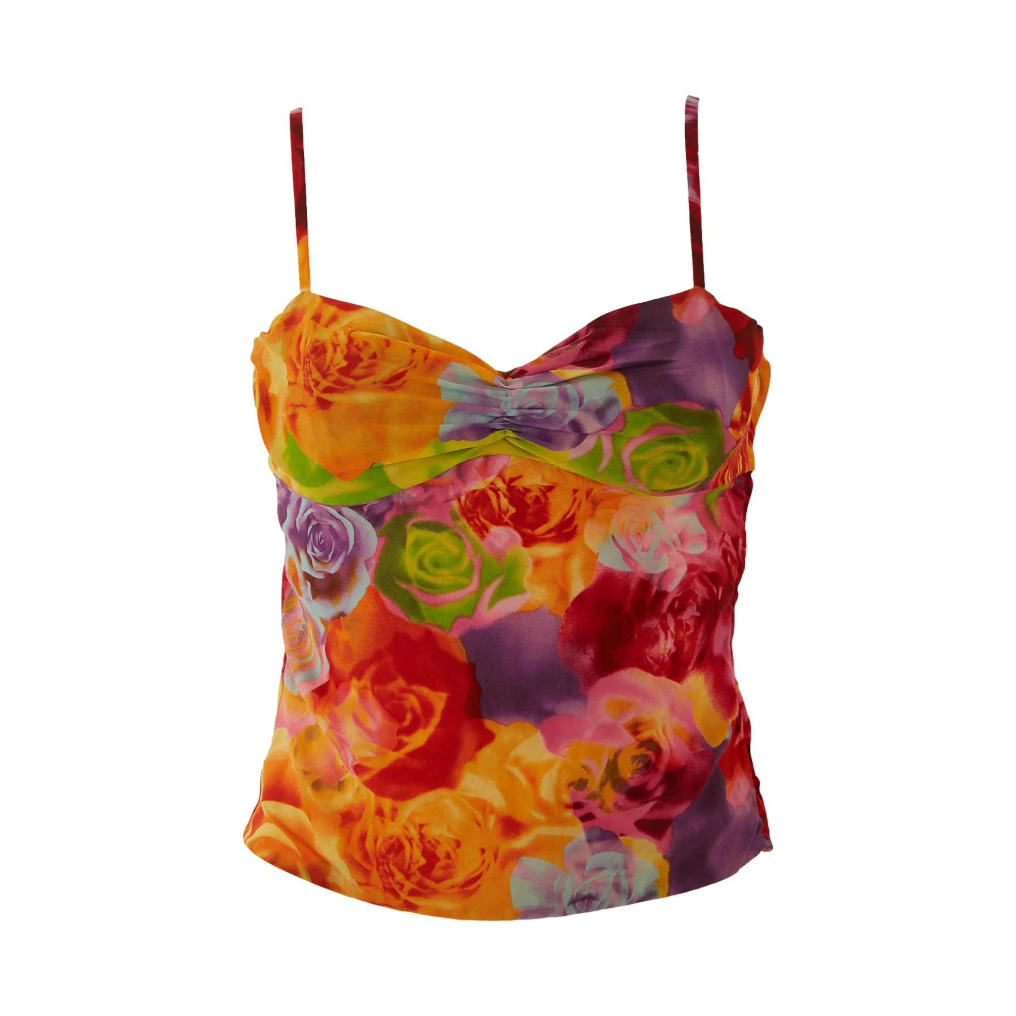 Versace Multicolor Floral Print Skirt Set - Image 3