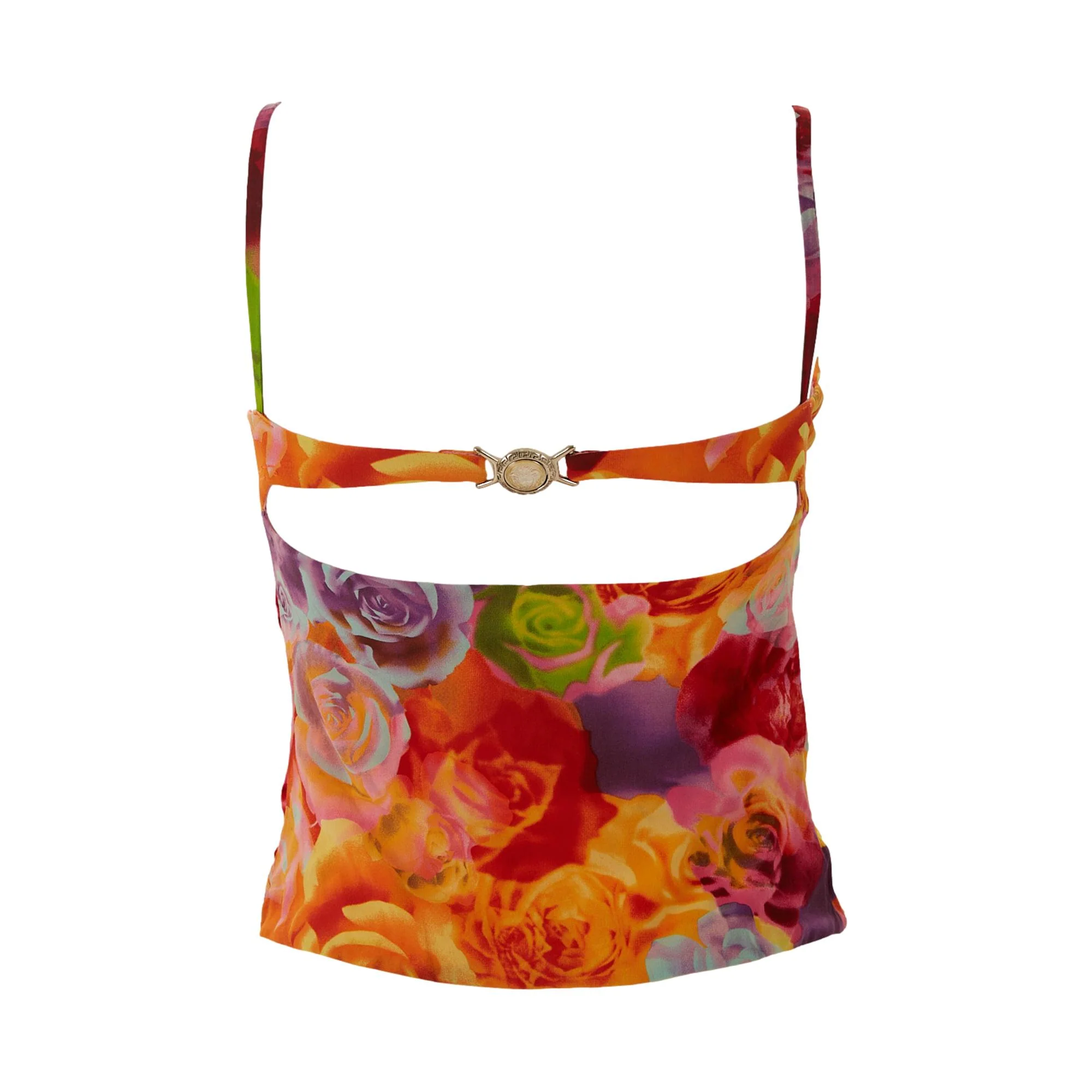 Versace Multicolor Floral Print Skirt Set - Image 4