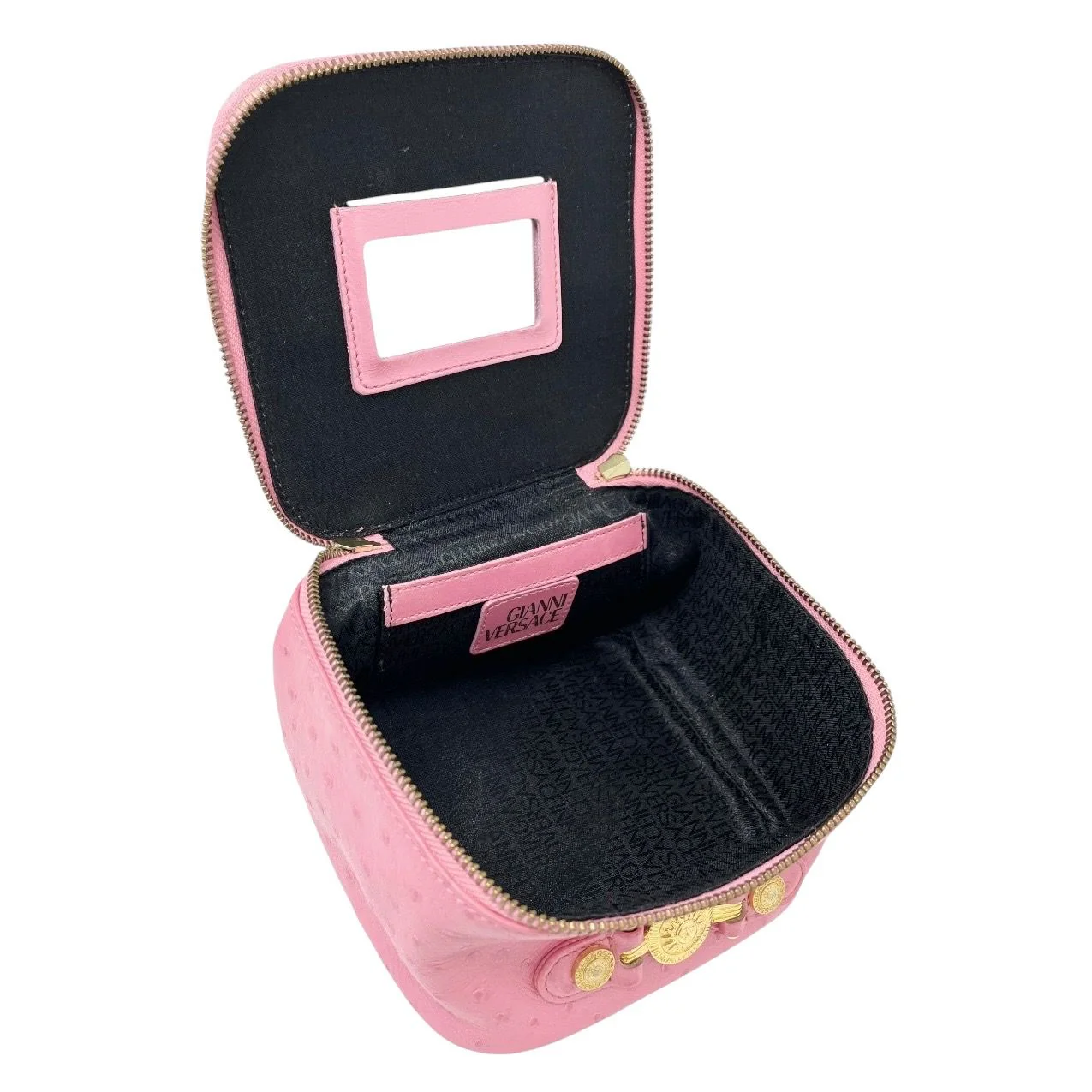 Versace Pink Logo Vanity Bag - Image 4