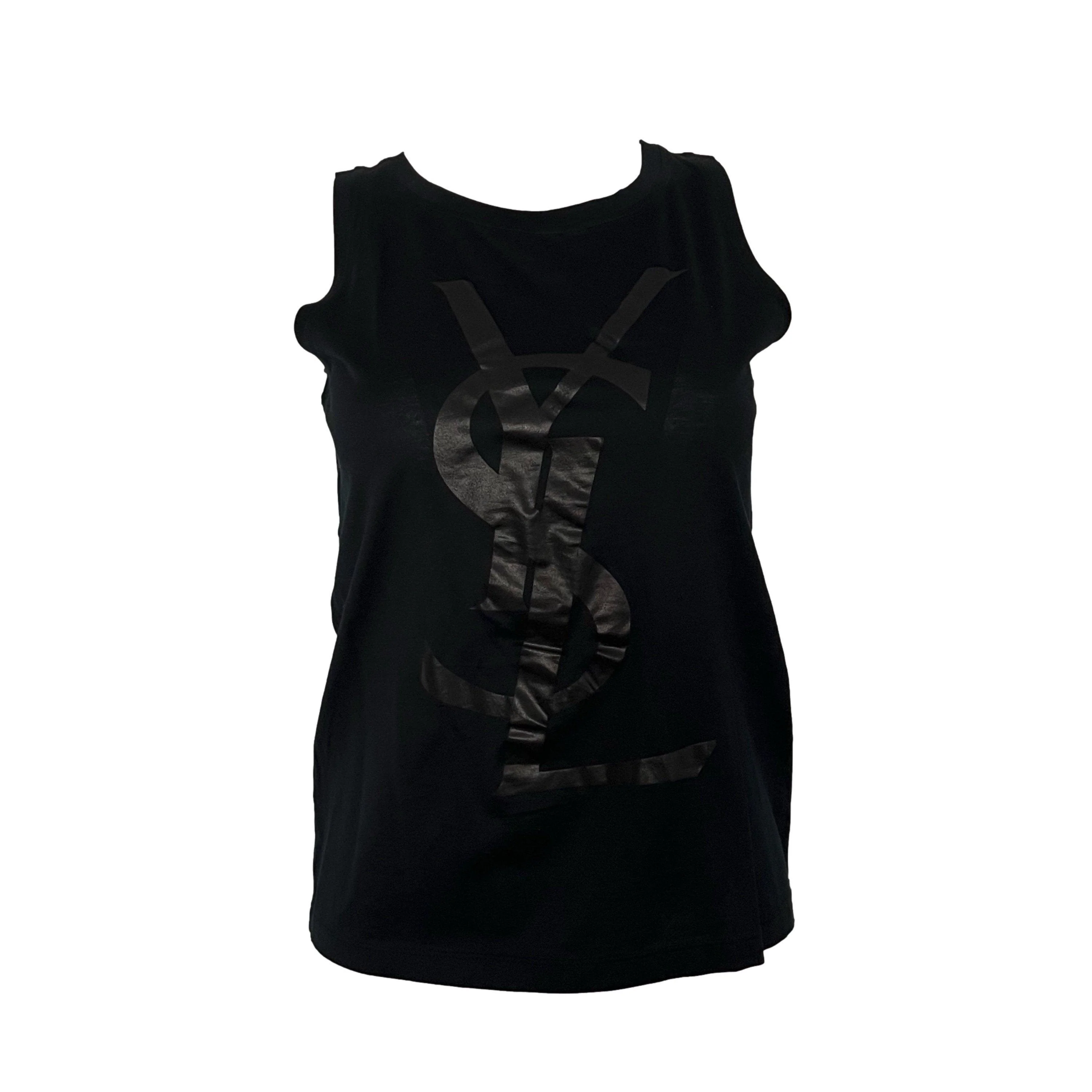 YSL Black Logo Tank