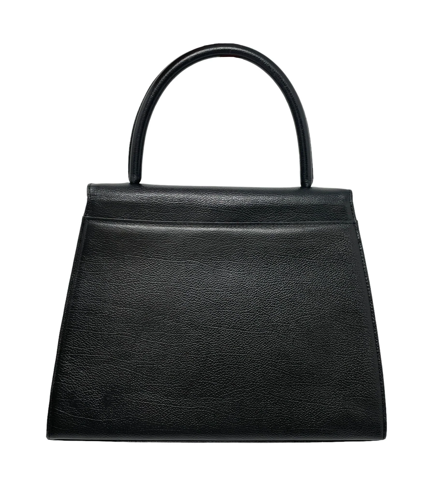 YSL Black Logo Top Handle Bag - Image 2