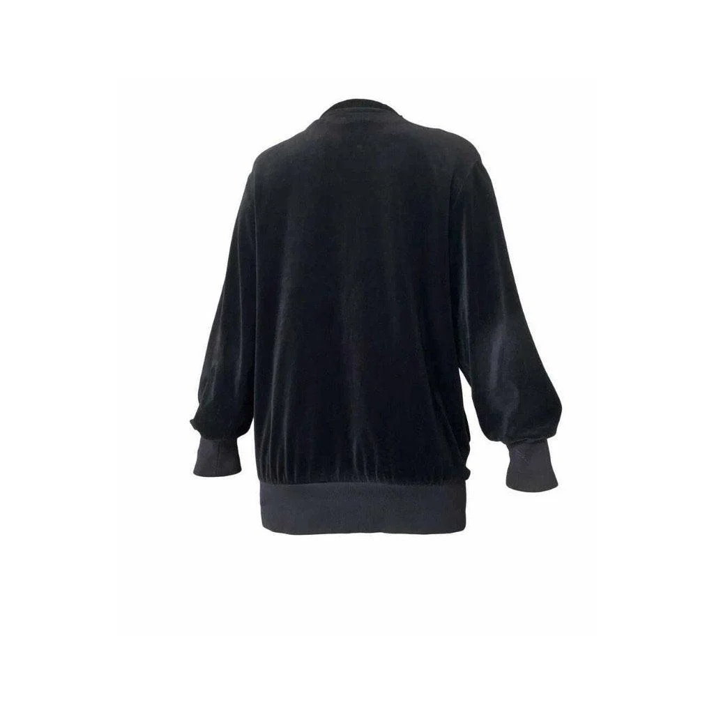 YSL Black Logo Velour Jacket - Image 2