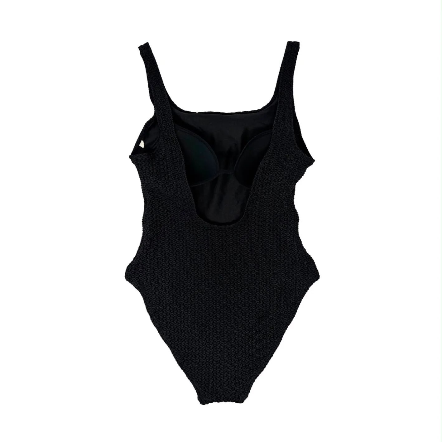YSL Black Textured Logo One Piece - Image 2