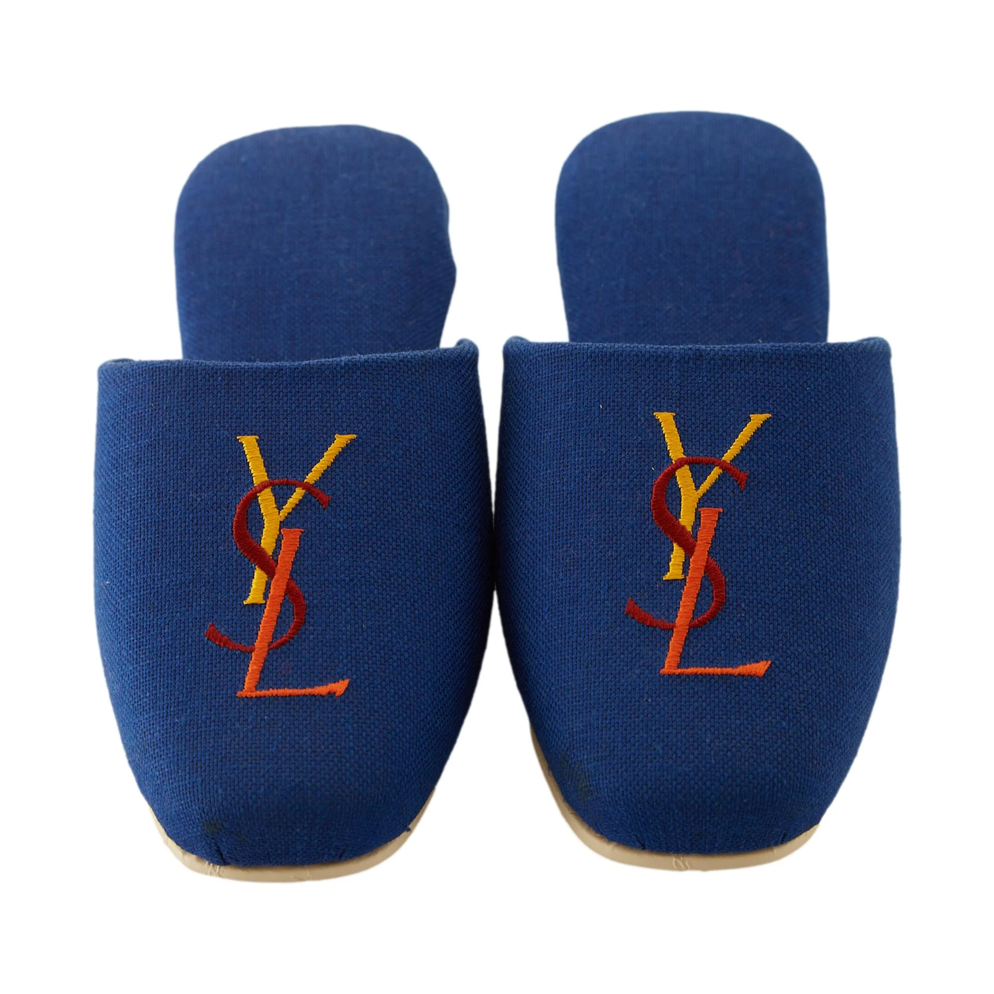 YSL Blue Logo Slippers - Image 2