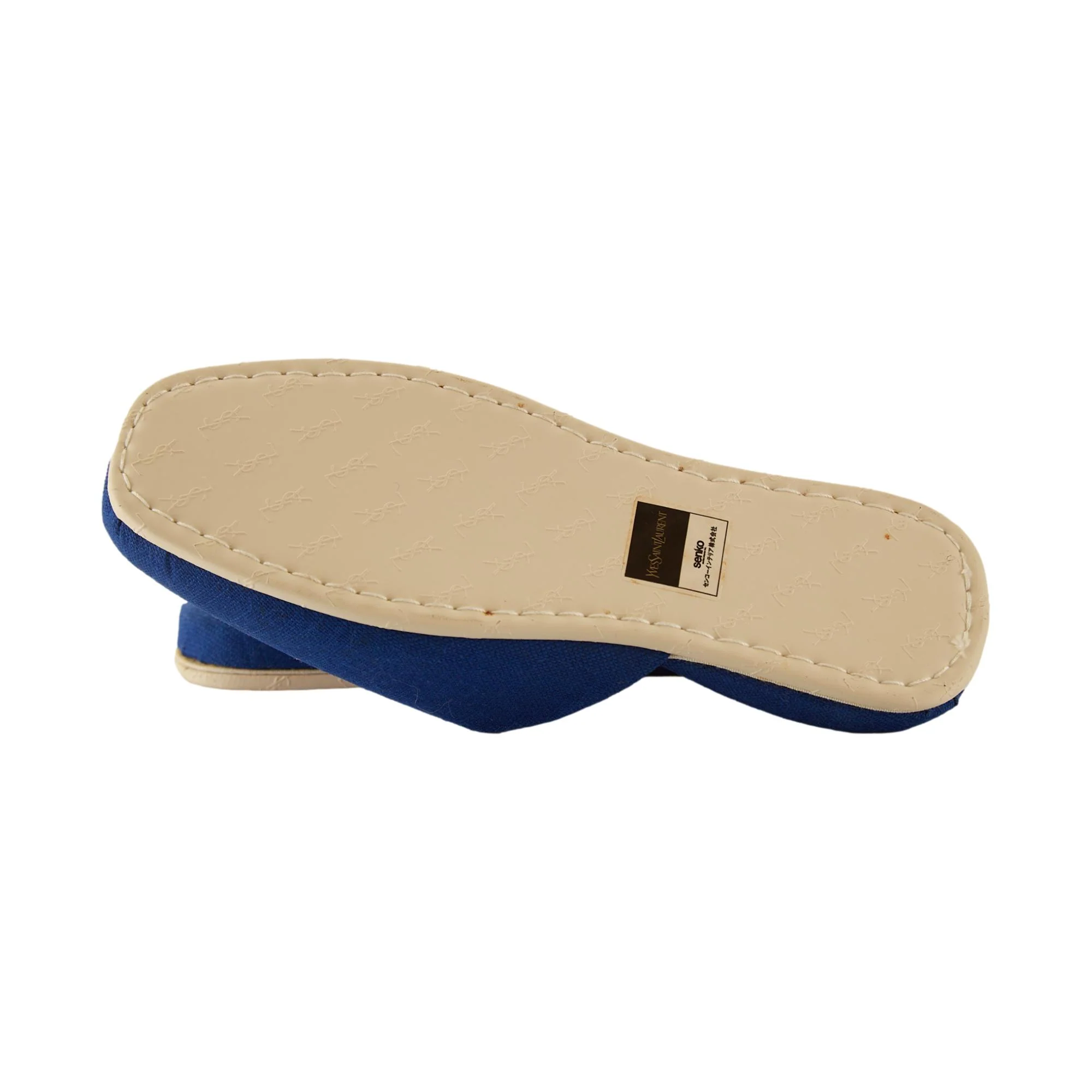 YSL Blue Logo Slippers - Image 4