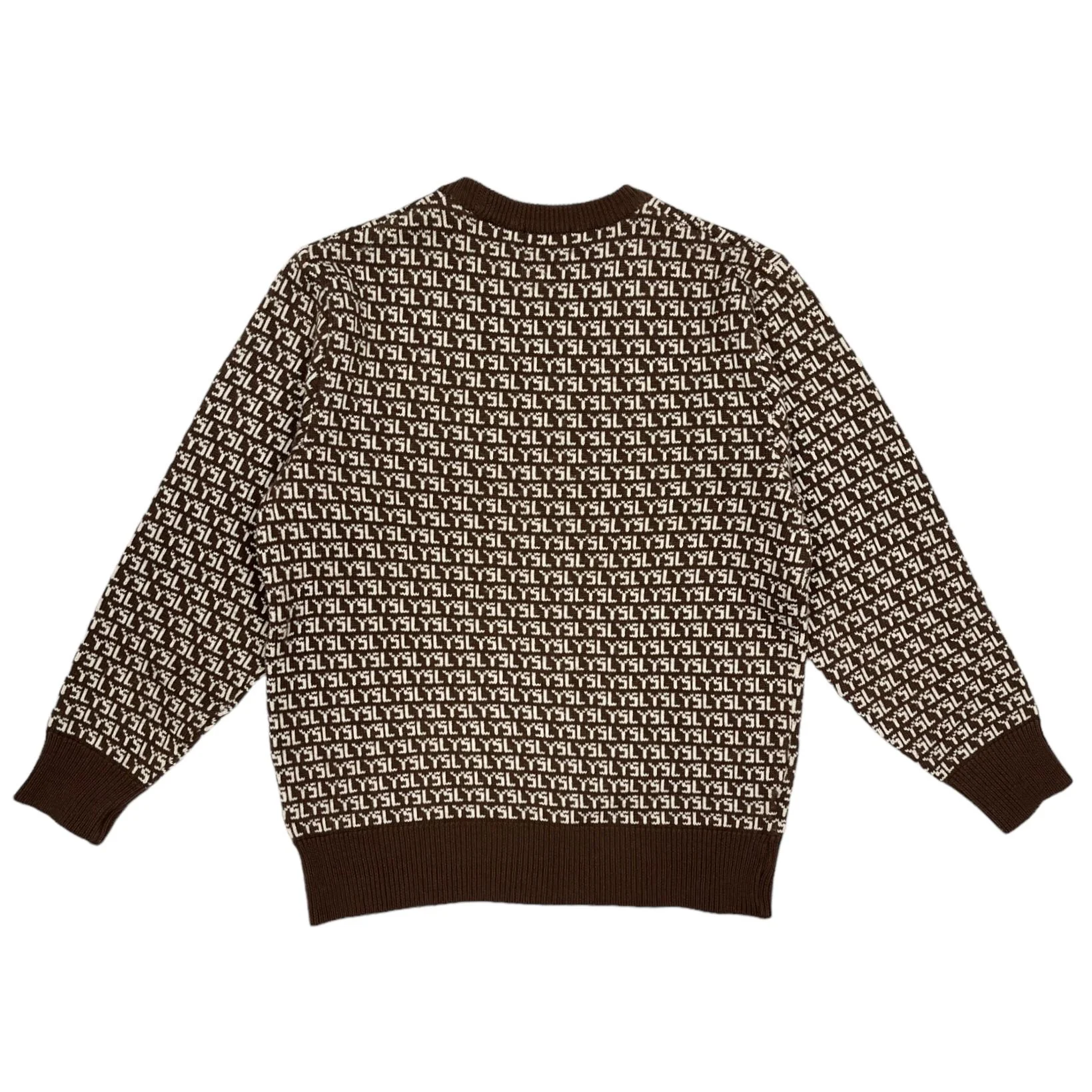 Ysl Brown Logo Sweater - Image 2