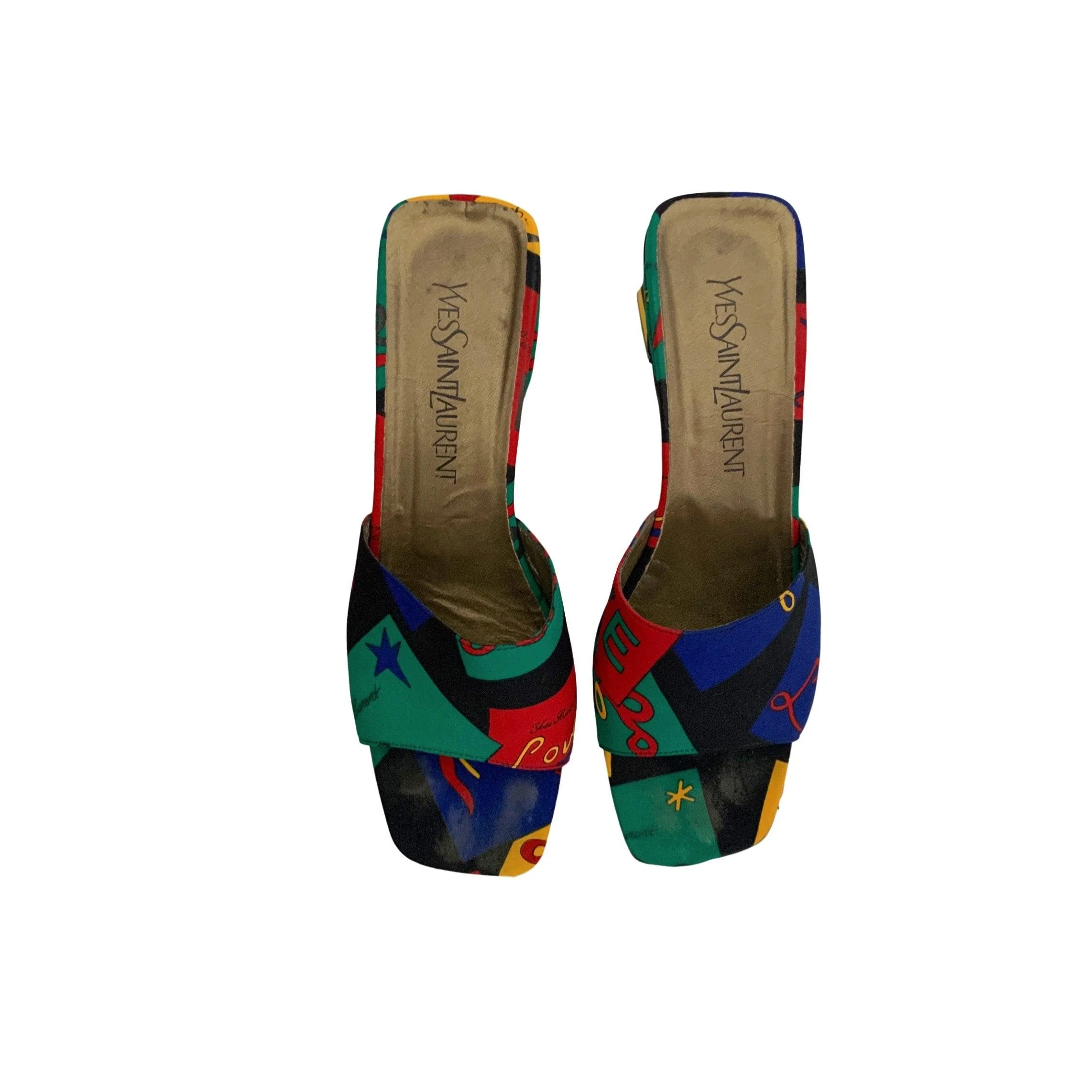 YSL Logo Satin Mod Heels