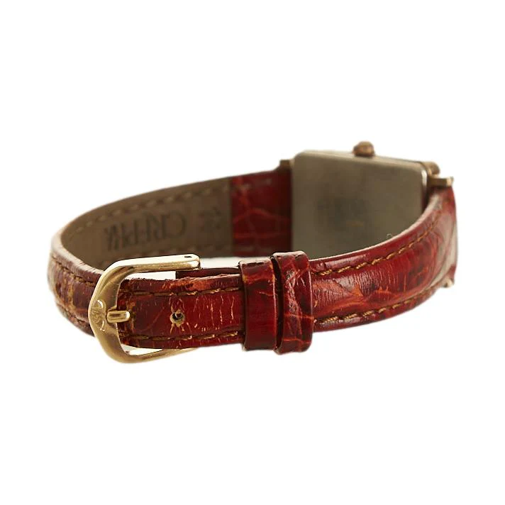 YSL Red Leather Square Watch - Image 2