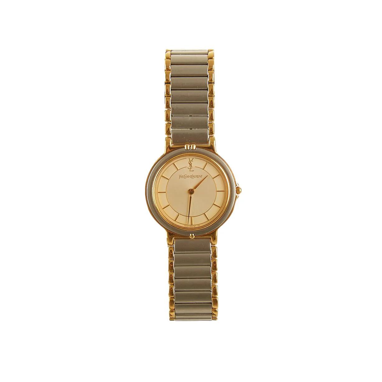 YSL Silver Round Watch